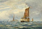 William Lionel Wyllie A Breezy Day on the Medway, Kent Germany oil painting artist